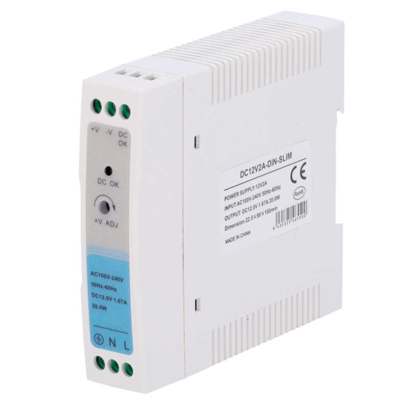 MARCA BLANCA DC12V2A-DIN-SLIM