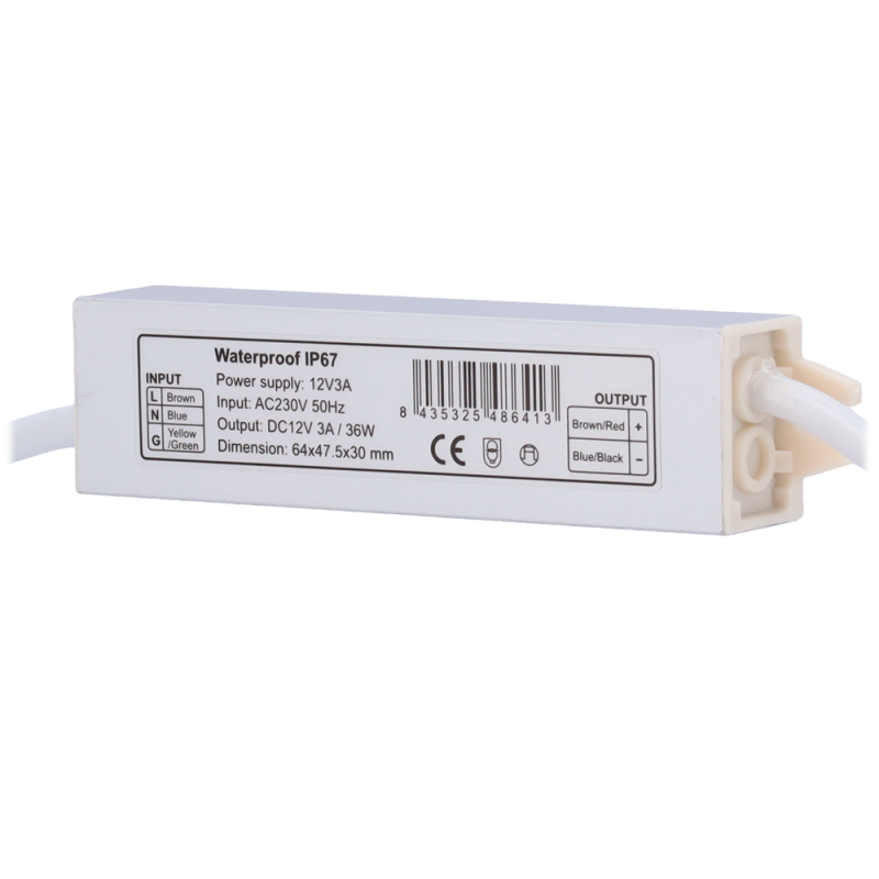 MARCA BLANCA DC12V3A-IP67