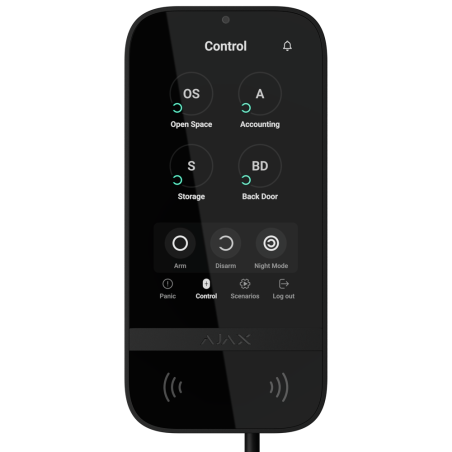 AJAX FIBRA-KEYPADTOUCHSCREEN-B