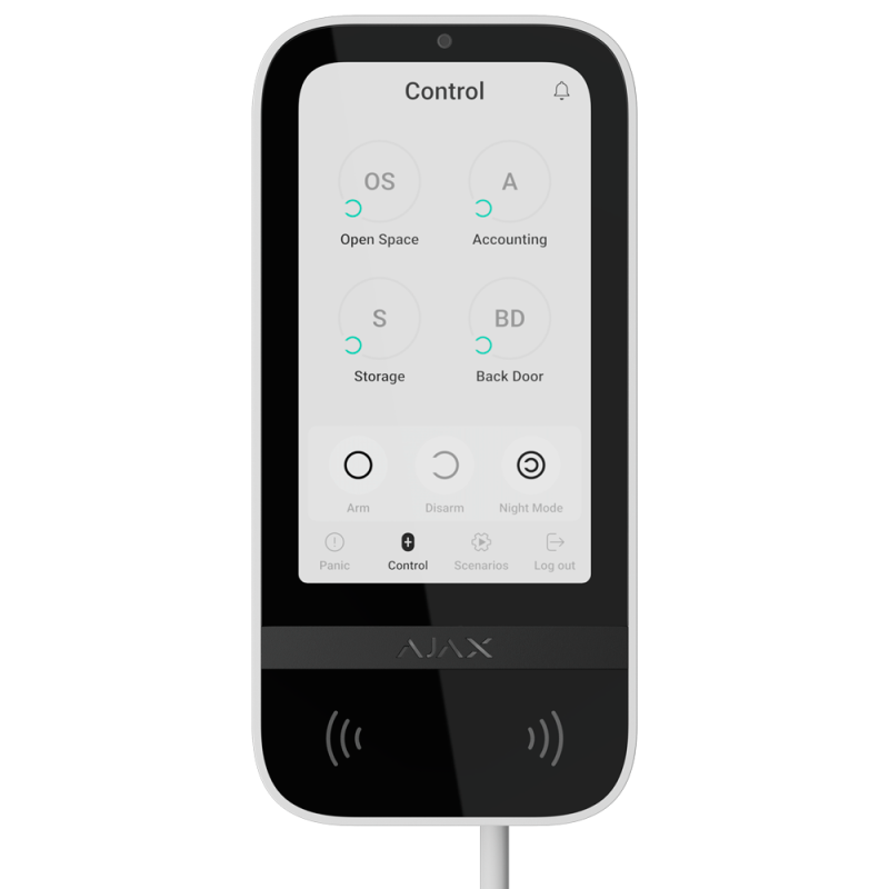 AJAX FIBRA-KEYPADTOUCHSCREEN-W