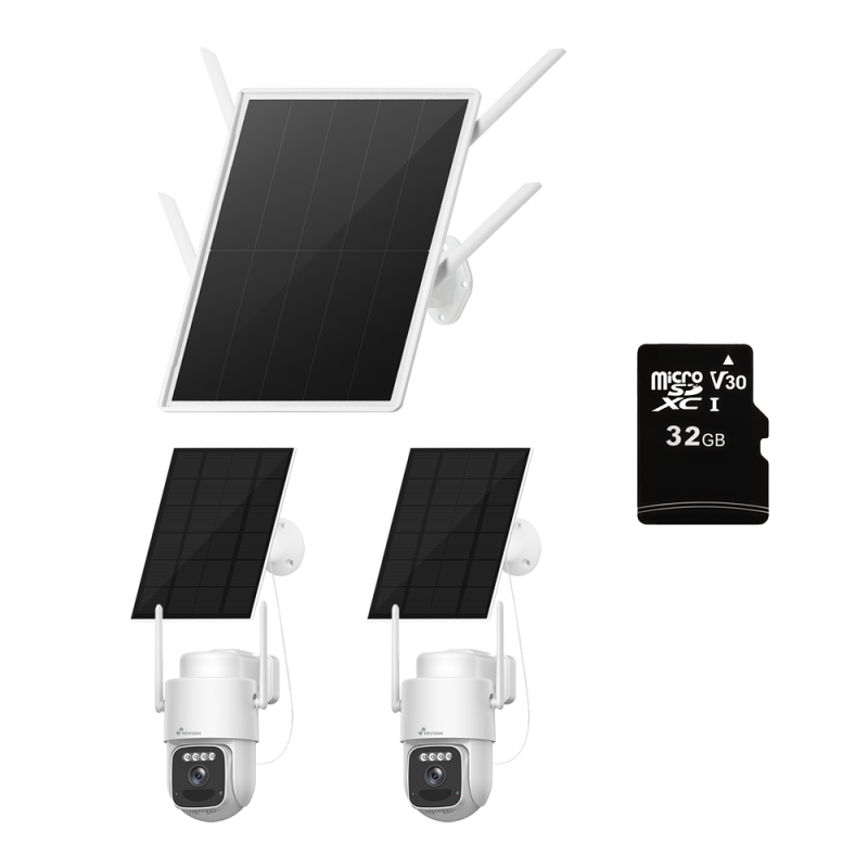 NIVIAN NV-KIT4GSOLAR430-2CAM-32GB