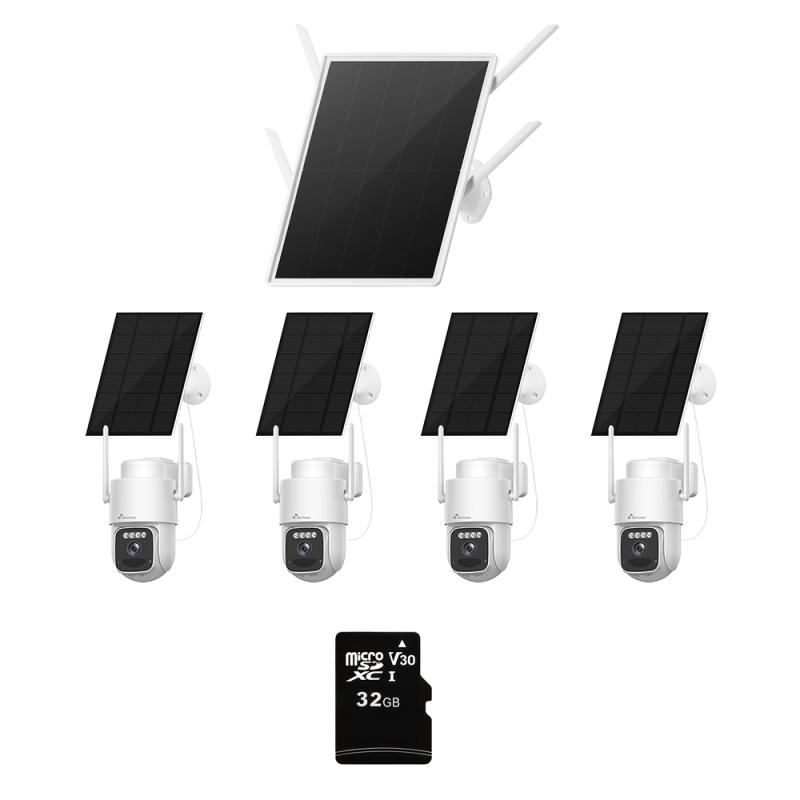NIVIAN NV-KIT4GSOLAR430-4CAM-32GB