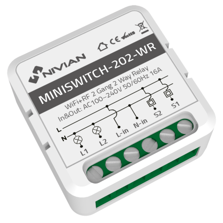 NIVIAN SMART NVS-MINISWITCH-202-WR